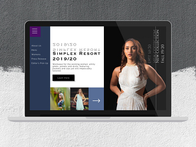 Ecommerce Fashion Website clean design landing page simple ui website white