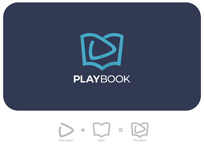 Creative fusion logo of " play & book " - Playbook bluelogo booklogo branding emblemlogo iconlogo lineart logo logodesign logodesigner minimalist pictoriallogo play playbook playbutton playlogo simplelogo vector videologo