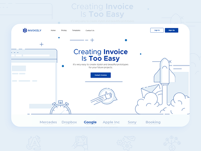 Invociely Website Design branding creative design landingpage modernwebpage ui uiux webpage websitedesign