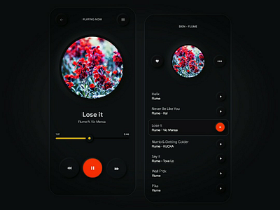 Simple Music Player - Dark Mode