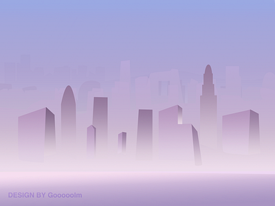 风景4-雾霾 建筑 插画 练习 设计 追波 风景