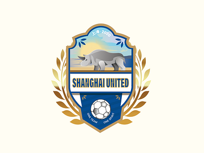 Football Badge design illustration 品牌 插图 插画 练习 设计