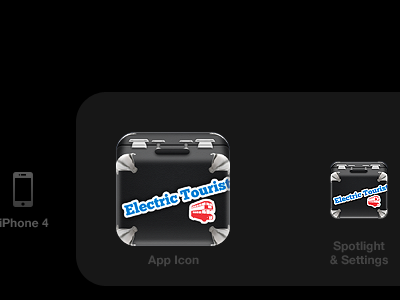 Electric Tourist app coaches loupe icon ios