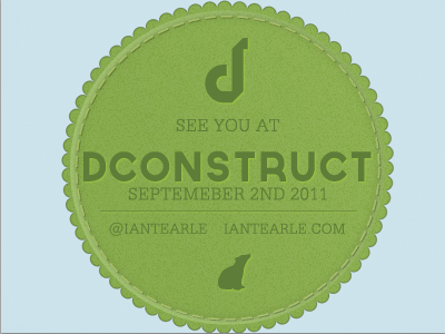 Coming to dConstruct? coaches loupe dconstruct