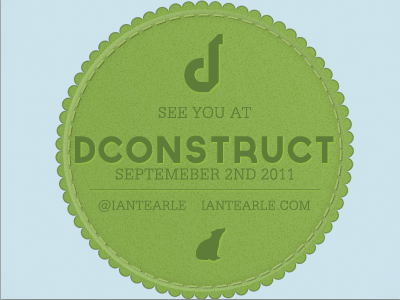 Coming to dConstruct?