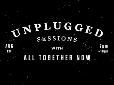 Unplugged Sessions display event event design museum music typography