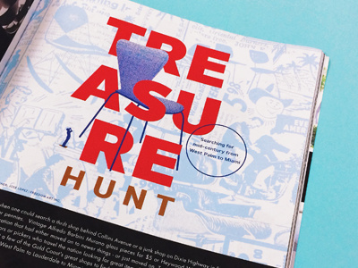 Treasure Hunt color design editorial graphic design illustration interior design magazine print typography