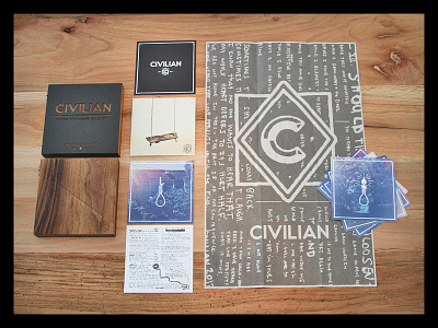 CIVILIAN BOX SET album artwork band design florida graphic design music packaging poster usa