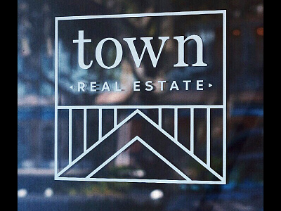 Town business identity logo typography