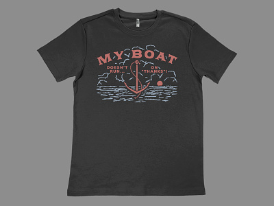 Denison Yacht Sales - Graphic Tee apparel client project graphic tee ocean shirt silkscreen tee tshirt typography vintage yacht