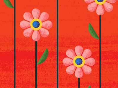 Flowers art artwork client design flowers graphic design illustration museum nature project usa