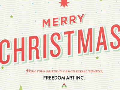 Self-Promo Christmas Card (Close-up) design typography