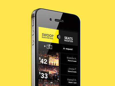 Swoop App app basketball digital mobile money sports tickets ui ux