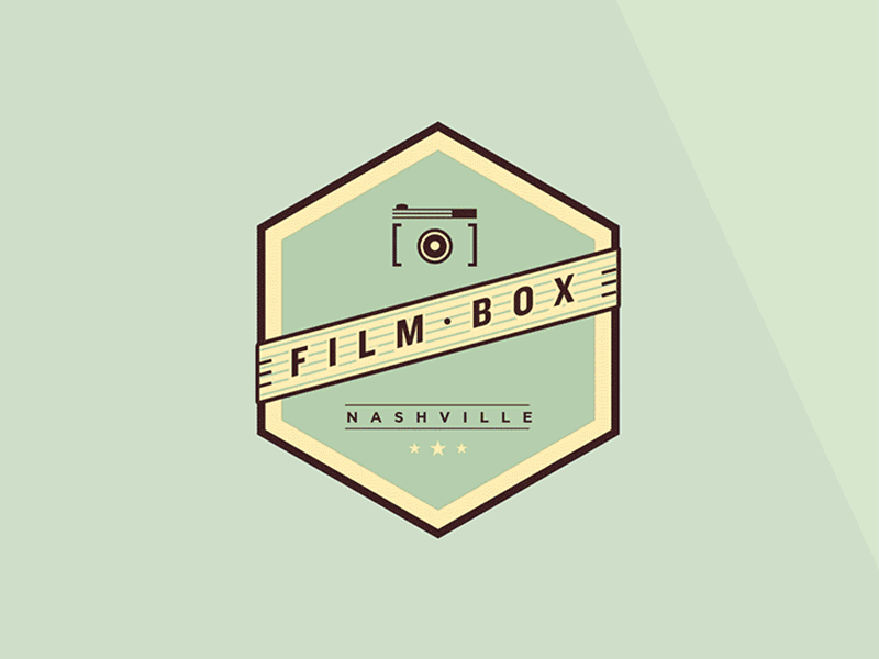 Film Box Logo film icon logo nashville typography vector vintage