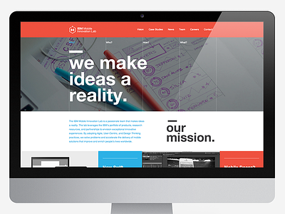 Mil Website branding ibm lab mobile typography web