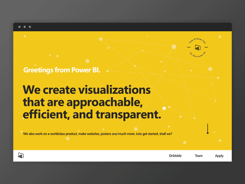 Power BI Website after effects animation interface microsoft photography ui ux web