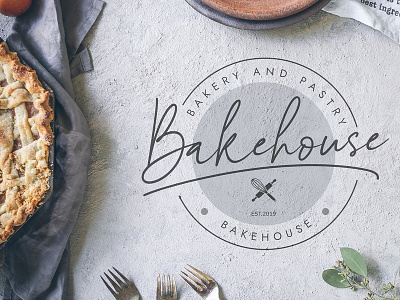 Bakehouse Premade Logo branding logo logodesigns premade logo script font typography