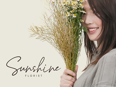 Sunshine Florist Branding branding florist logo logo logodesigns script font typography