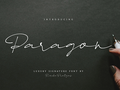 Paragon Luxury Font branding classy font luxury font script font signature fonts simple typography