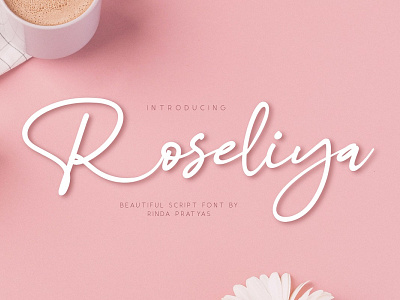 Roseliya Beautiful Script Font beautiful font branding classy font handlettering handwritten font script font typography