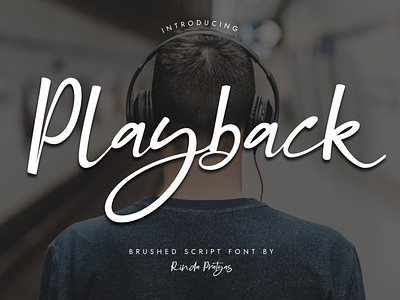 playback1 branding logo script font typography