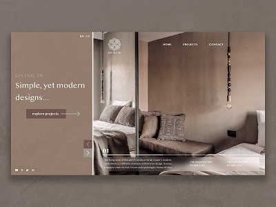 Art Decor I Website branding clean concept design minimal ui ux web design webdesign website