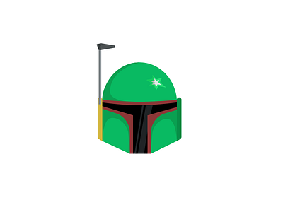 Boba Fett's Helmet illustration star wars sticker