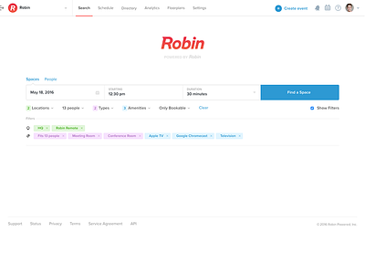 Robin Search V2 beacon dashboard office office search people robin search