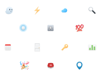 Full Color Icons 🎉 100 calendar emoji ghost icons major key robin search tada zap