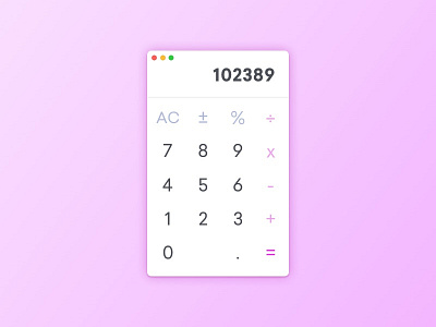 Daily UI #004 004 calculator dailyui minimal pink