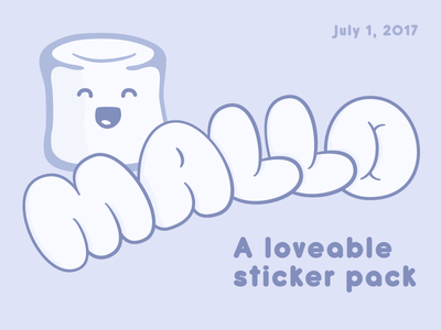 Mallo Sticker Pack hitting iOS 🎉 imessage mallo marshmallow sticker pack stickers
