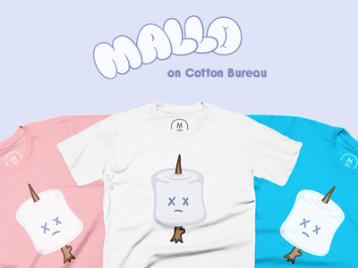 Mallo is on Cotton Bureau 👚👕 cotton bureau imessage mallo marshmallow shirts sticker pack stickers