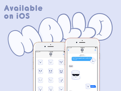 Mallo is on iOS 📲 imessage ios mallo marshmallow sticker pack stickers