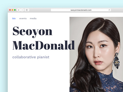 Seoyon Macdonald ✨ design musician personal website typography