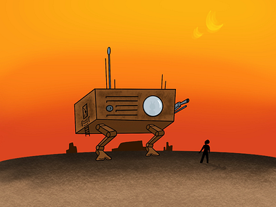 Dune Hopper illustration procreate scifi