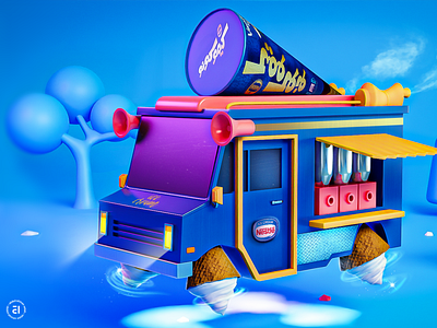 Fantasy Ice cream Car