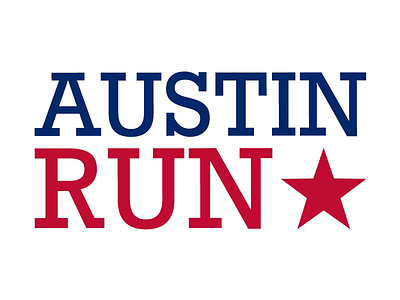 Austin Run - Thirty Logos Challenge Day 7 austin austin logo design run running logo star thirty logo thirty logos