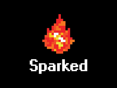 Sparked - Thirty Logos Challenge Day 8 design fire game gaming logo logo sparked sparked logo thirty logos thirty logos challenge