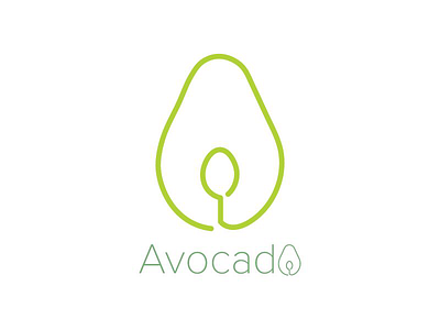 Avocado - Thirty Logos Challenge Day 24 app avocado design food fruit grocery icon logo logo design shopping thirty logos thirty logos challenge