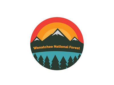 Wenatchee National Forest - Thirty Logos Challenge Day 25 design forest logo logo design national forest thirty logos thirtys logos challenge wenatchee wenatchee national forest