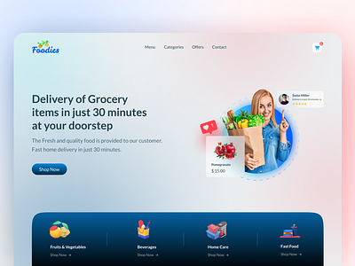 Foodies - Grocery Delivery Home Page