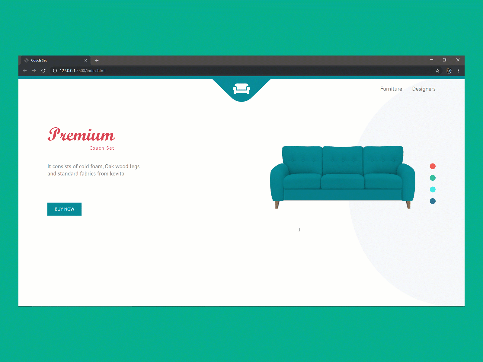 Full-Screen Landing Page Concept