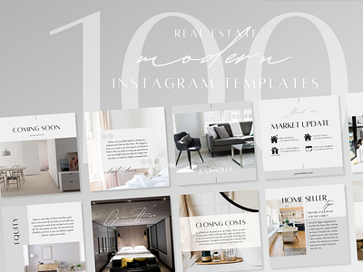 100 Real Estate Modern Instagram Templates real estate agent real estate instagram content real estate instagram posts real estate marketing real estate template