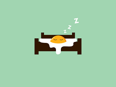 Lazy Breakfast Logo bed breakfast egg funny illustration logo logotype nicaragua