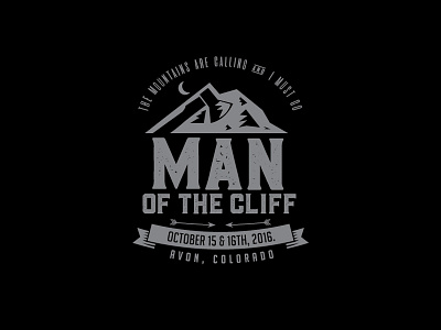 Man of the Clift T-shirt black illustration cliff design hipster logo mountains t shirt