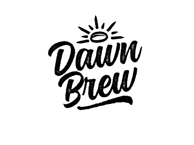 Logo Dawn Brew Coffee bean café coffee coldbrew cool hipster inspiration sunrise
