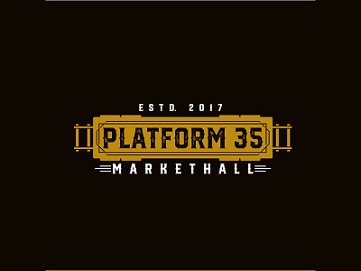 Platform 35 markethall bread design food inspiration logo markethall plataform train