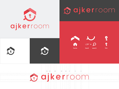 Ajker Room (Rental Room) Logo Guide adobe illustrator booking hotel branding branding guideline graphicdesign home home icon home logo home search hotel booking hotel logo hotel rent hotels near me house rent icon logo logodesign room booking room service search