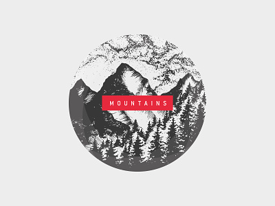 MOUNTAINS clean czech design drawing handmade illustration illustrator minimal mountains natural nature typography ui web