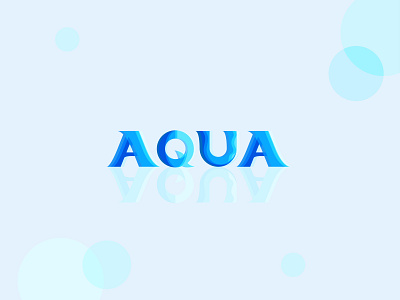 Aqua - lettering aqua aquarelle blue branding clean design flat illustration illustrator lettering minimal typo typogaphy typography art vector water